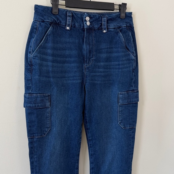 PAIGE Dion High Rise Bootcut Cargo Jeans in Gracielou Size 29 - Picture 5 of 13